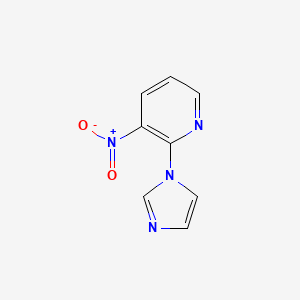 molecular formula C8H6N4O2 B1390875 2-(1H-imidazol-1-yl)-3-nitropyridine CAS No. 1060795-58-5