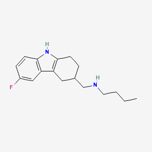 N-[(6-fluoro-2,3,4,9-tetrahydro-1H-carbazol-3-yl)methyl]butan-1-amine