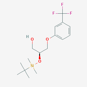 molecular formula C16H25F3O3Si B13908803 (2S)-2-[tert-butyl(dimethyl)silyl]oxy-3-[3-(trifluoromethyl)phenoxy]propan-1-ol 