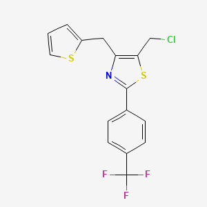 5-(chloromethyl)-4-(thiophen-2-ylmethyl)-2-[4-(trifluoromethyl)phenyl]-1,3-thiazole