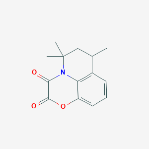 molecular formula C14H15NO3 B1390888 5,5,7-三甲基-6,7-二氢-5H-[1,4]恶嗪并[2,3,4-ij]喹啉-2,3-二酮 CAS No. 1087644-54-9