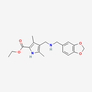 ethyl 4-{[(1,3-benzodioxol-5-ylmethyl)amino]methyl}-3,5-dimethyl-1H-pyrrole-2-carboxylate