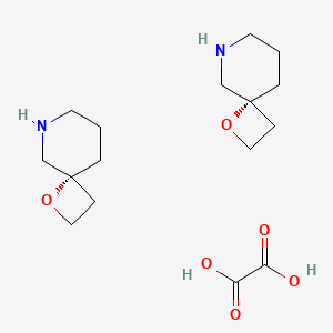 molecular formula C16H28N2O6 B13908936 (4R)-1-Oxa-8-azaspiro[3.5]nonane hemi(oxalic acid) 