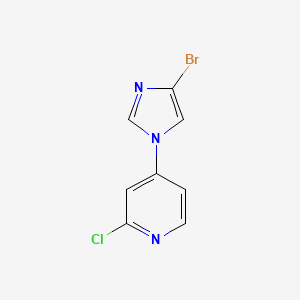 molecular formula C8H5BrClN3 B13908944 4-(4-bromo-1H-imidazol-1-yl)-2-chloropyridine 