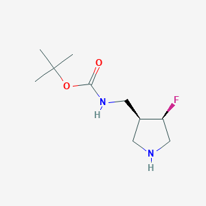 Tert-butyl (((3S,4R)-4-fluoropyrrolidin-3-YL)methyl)carbamate