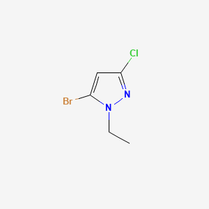 molecular formula C5H6BrClN2 B13908962 5-Bromo-3-chloro-1-ethyl-1H-pyrazole 