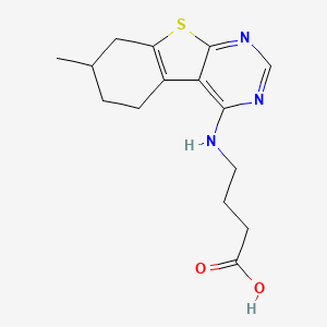 molecular formula C15H19N3O2S B13908964 4-(7-Methyl-5,6,7,8-tetrahydro-benzo[4,5]thieno-[2,3-d]pyrimidin-4-ylamino)-butyric acid CAS No. 886498-90-4