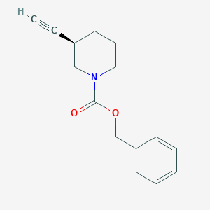 molecular formula C15H17NO2 B13908965 benzyl (3R)-3-ethynylpiperidine-1-carboxylate 