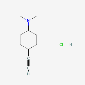 molecular formula C10H18ClN B13908977 trans-4-ethynyl-N,N-dimethyl-cyclohexanamine;hydrochloride 