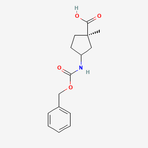 (1R)-1-methyl-3-(phenylmethoxycarbonylamino)cyclopentane-1-carboxylic acid