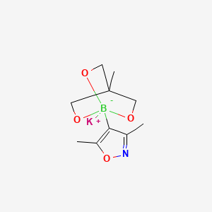 molecular formula C10H15BKNO4 B13909008 Potassium;3,5-dimethyl-4-(4-methyl-2,6,7-trioxa-1-boranuidabicyclo[2.2.2]octan-1-yl)-1,2-oxazole 