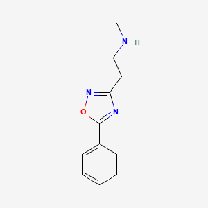 molecular formula C11H13N3O B13909013 N-methyl-2-(5-phenyl-1,2,4-oxadiazol-3-yl)ethanamine 