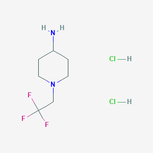 molecular formula C7H15Cl2F3N2 B1390902 1-(2,2,2-Trifluoroethyl)piperidin-4-amine dihydrochloride CAS No. 1177271-15-6