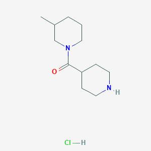 molecular formula C12H23ClN2O B1390903 3-甲基-1-(哌啶-4-羰基)哌啶盐酸盐 CAS No. 1170118-61-2