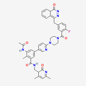 3-acetamido-N-[(4,6-dimethyl-2-oxo-3H-pyridin-3-yl)methyl]-5-[6-[4-[2-fluoro-5-[(4-oxo-4aH-phthalazin-1-yl)methyl]benzoyl]piperazin-1-yl]pyridin-3-yl]-2-methylbenzamide