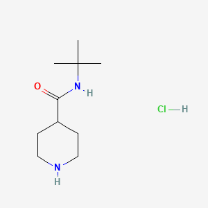 molecular formula C10H21ClN2O B1390908 N-(tert-Butyl)-4-piperidinecarboxamide hydrochloride CAS No. 540494-01-7