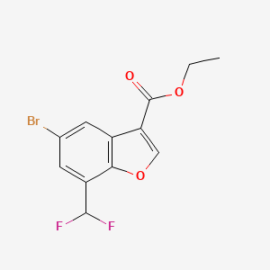 Ethyl 5-bromo-7-(difluoromethyl)benzofuran-3-carboxylate