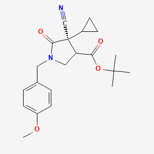 tert-butyl (4S)-4-cyano-4-cyclopropyl-1-[(4-methoxyphenyl)methyl]-5-oxopyrrolidine-3-carboxylate