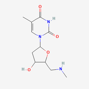 1-[4-Hydroxy-5-(methylaminomethyl)oxolan-2-yl]-5-methylpyrimidine-2,4-dione