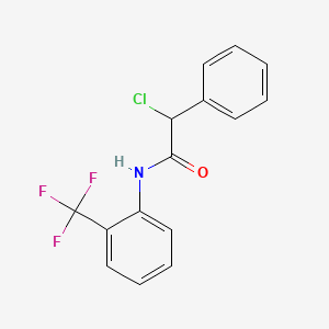 molecular formula C15H11ClF3NO B1390911 2-Chloro-2-phenyl-N-[2-(trifluoromethyl)-phenyl]acetamide CAS No. 1094289-71-0