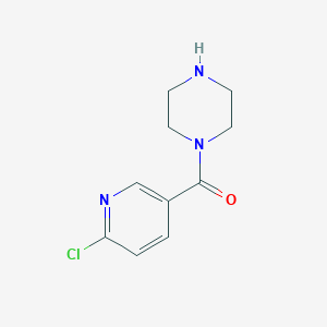 molecular formula C10H12ClN3O B13909121 (6-Chloropyridin-3-yl)(piperazin-1-yl)methanone 