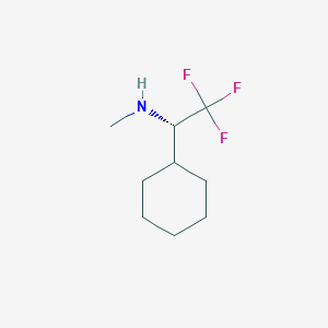 molecular formula C9H16F3N B13909124 (S)-N-Methyl-1-cyclohexyl-2,2,2-trifluoroethylamine 