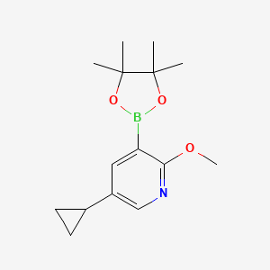 5-Cyclopropyl-2-methoxy-3-(4,4,5,5-tetramethyl-1,3,2-dioxaborolan-2-YL)pyridine