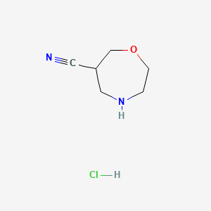 1,4-Oxazepane-6-carbonitrile hydrochloride