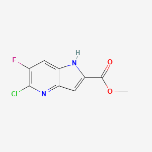 molecular formula C9H6ClFN2O2 B13909204 Methyl 5-chloro-6-fluoro-1H-pyrrolo[3,2-b]pyridine-2-carboxylate 