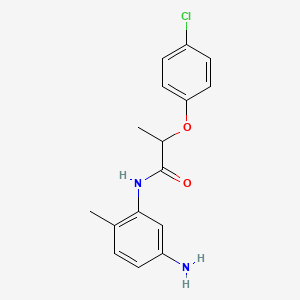 molecular formula C16H17ClN2O2 B1390921 N-(5-氨基-2-甲基苯基)-2-(4-氯苯氧基)-丙酰胺 CAS No. 1020723-39-0