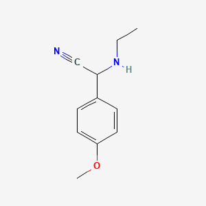 molecular formula C11H14N2O B1390924 2-(乙基氨基)-2-(4-甲氧基苯基)乙腈 CAS No. 1018257-95-8