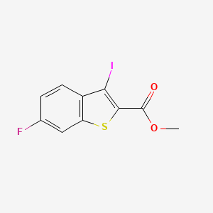 molecular formula C10H6FIO2S B13909244 Methyl 6-fluoro-3-iodobenzo[b]thiophene-2-carboxylate 