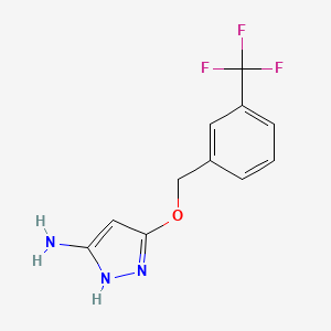 3-[[3-(trifluoromethyl)phenyl]methoxy]-1H-pyrazol-5-amine