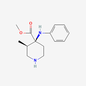 methyl (3R,4S)-4-anilino-3-methylpiperidine-4-carboxylate