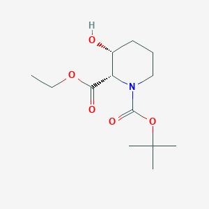 molecular formula C13H23NO5 B13909299 O1-Tert-butyl O2-ethyl (2S,3R)-3-hydroxypiperidine-1,2-dicarboxylate 