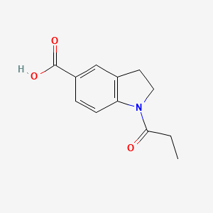molecular formula C12H13NO3 B1390930 1-Propionylindoline-5-carboxylic acid CAS No. 1094303-82-8
