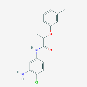molecular formula C16H17ClN2O2 B1390931 N-(3-氨基-4-氯苯基)-2-(3-甲基苯氧基)-丙酰胺 CAS No. 1020054-66-3