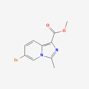 molecular formula C10H9BrN2O2 B13909343 Methyl 6-bromo-3-methylimidazo[1,5-a]pyridine-1-carboxylate 