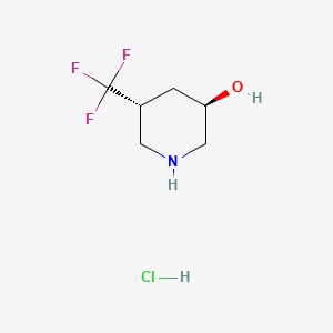 (3R,5R)-5-(Trifluoromethyl)piperidin-3-ol hydrochloride