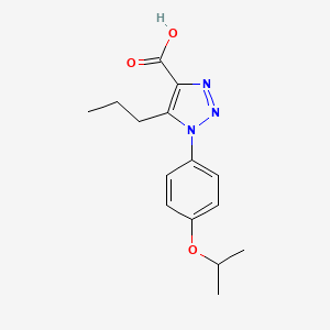 molecular formula C15H19N3O3 B1390943 1-(4-Isopropoxyphenyl)-5-propyl-1,2,3-triazole-4-carboxylic acid CAS No. 1094373-45-1