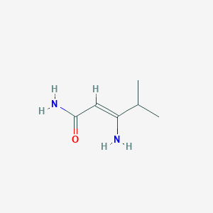 molecular formula C6H12N2O B13909470 3-Amino-4-methylpent-2-enamide 