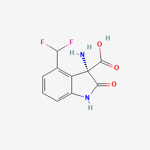 (3S)-3-amino-4-(difluoromethyl)-2-oxo-1H-indole-3-carboxylic acid