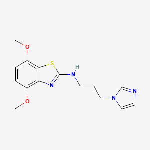 molecular formula C15H18N4O2S B1390951 N-(3-(1H-imidazol-1-yl)propyl)-4,7-dimethoxybenzo[d]thiazol-2-amine CAS No. 1177306-43-2