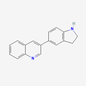 molecular formula C17H14N2 B13909512 3-(2,3-Dihydro-1H-indol-5-yl)quinoline 