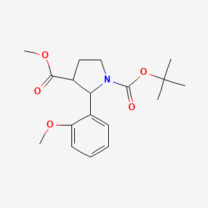 molecular formula C18H25NO5 B13909523 1-O-tert-butyl 3-O-methyl 2-(2-methoxyphenyl)pyrrolidine-1,3-dicarboxylate 