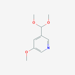 molecular formula C9H13NO3 B1390953 3-(Dimethoxymethyl)-5-methoxypyridine CAS No. 1087659-15-1