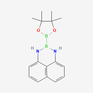 molecular formula C16H20B2N2O2 B1390957 2-(4,4,5,5-Tetramethyl-1,3,2-dioxaborolan-2-yl)-2,3-dihydro-1H-naphtho[1,8-de][1,3,2]diazaborinine CAS No. 1214264-88-6