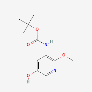 molecular formula C11H16N2O4 B13909606 tert-Butyl (5-hydroxy-2-methoxypyridin-3-yl)carbamate 