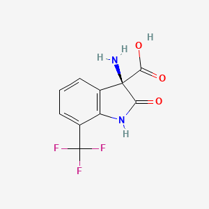 (3R)-3-amino-2-oxo-7-(trifluoromethyl)-1H-indole-3-carboxylic acid