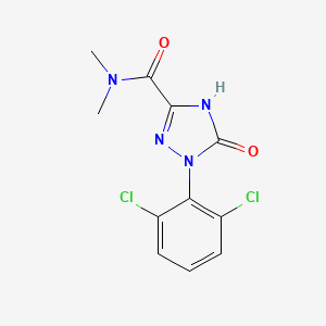 molecular formula C11H10Cl2N4O2 B13909635 1-(2,6-Dichlorophenyl)-2,5-dihydro-5-oxo-1H-1,2,4-triazole-3-carboxylic acid dimethylamide CAS No. 1233520-94-9